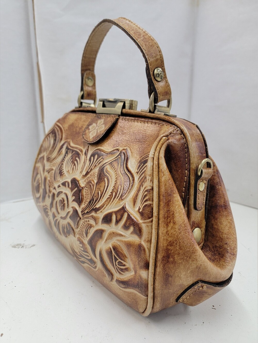 Patricia Nash Tooled Gracchi Satchel Bag - Picture 3 of 11